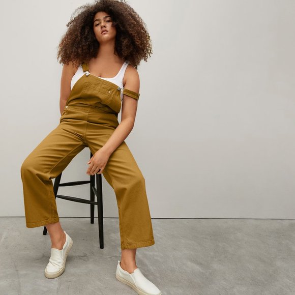 SOLD EUC Everlane The Canvas Overalls - Mustard Yellow - 6 - Picture 2 of 9